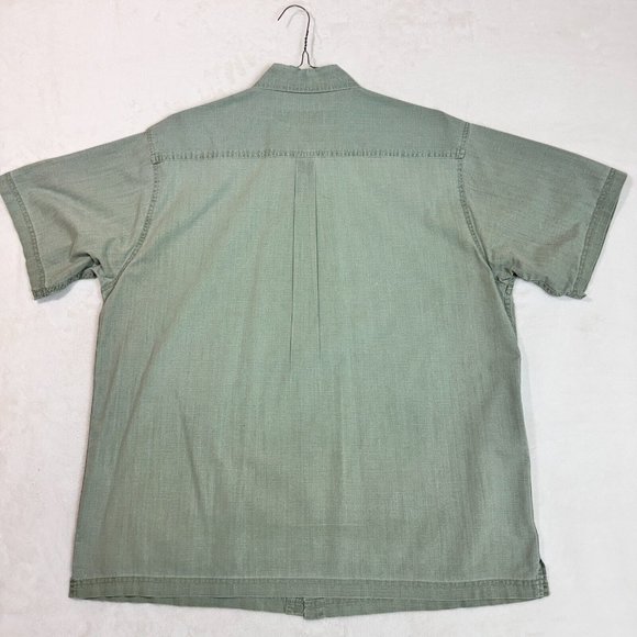 Vintage Penmans Men's L Polo Dress Shirt Light Green Button Up Short Sleeve - Picture 12 of 12
